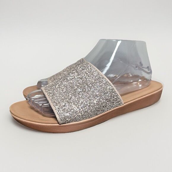 FitFlop Women's Sola Glitter Mix Slides Sparkly Comfort Sandals‎ SIZE 8 - Picture 1 of 9